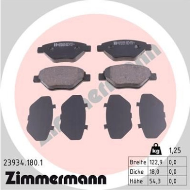 ZIMMERMANN Bremsbeläge ZIMMERMANN Bremsbeläge