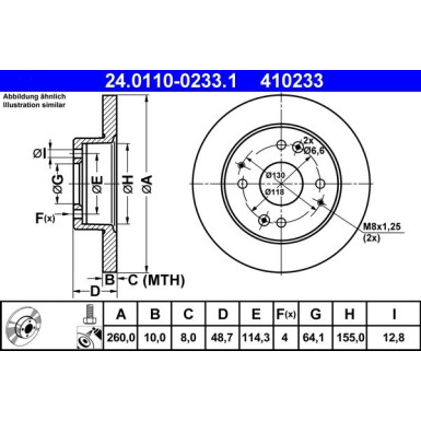 ATE Bremsscheibe ATE Bremsscheibe