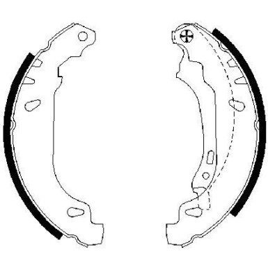 0 986 487 556 Bremsbackensatz 0 986 487 556 Bremsbackensatz