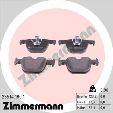 ZIMMERMANN Bremsbeläge ZIMMERMANN Bremsbeläge