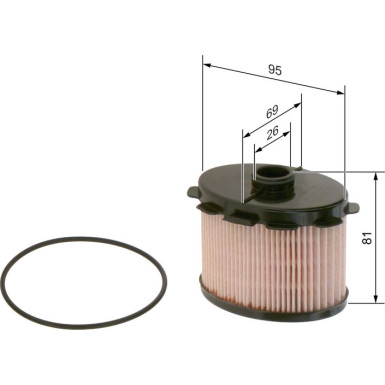 Kraftstofffiltereinsatz | PEUGEOT,CITROEN,FIAT,TOYOTA | 1457431703