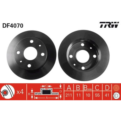 Bremsscheibe Daidatsu P. Coure | DF4070