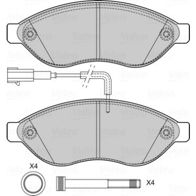 VALEO Bremsbeläge | 601708