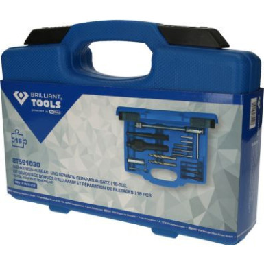 BRILLIANT TOOLS Kit zum Entfernen von Glühkerzen und zum Reparieren von Gewinden | 3-teilig | BT561030