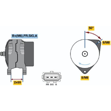 Lichtmaschine | Ford Tourneo,Transit 1.8 02 | 0 986 049 181
