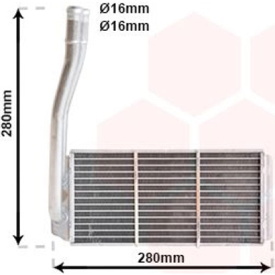 VAN WEZEL Wärmetauscher, Innenraumheizung 02006177