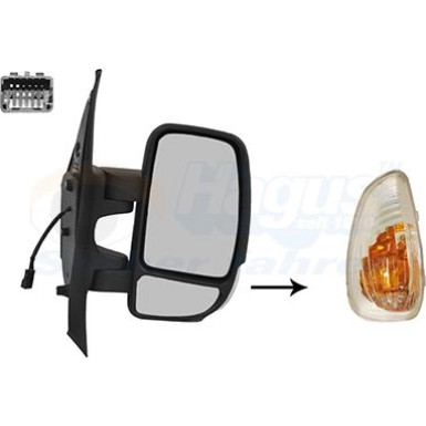 Außenspiegel Opel Movano 9Pins+Tem. Re. Ma. 16W OE 4419412 + HAGUS 3799808
