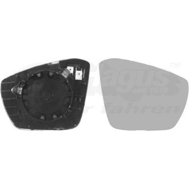 Aussenspiegelglas re. bhz | Skoda Octavia (5E_) konvex OE 5E0857522