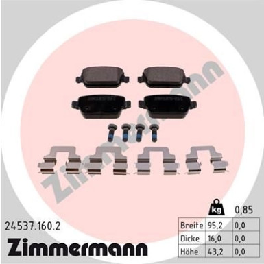 ZIMMERMANN Bremsbeläge ZIMMERMANN Bremsbeläge