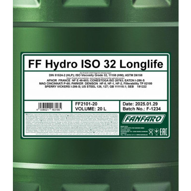 Fanfaro Hydro ISO 32 20L | FF2101-20