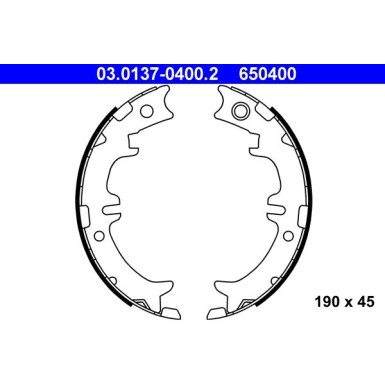 03.0137-0400.2 Bremsbackensatz, Feststellbremse 03.0137-0400.2 Bremsbackensatz, Feststellbremse