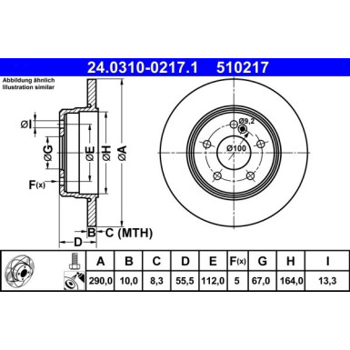 Bremsscheibe Db T. W203/W210 96-11 Power Disc PowerDisc 24.0310-0217.1