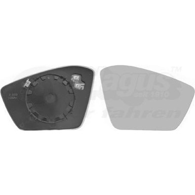 Spiegelglas, Außenspiegel Skoda Superb (3V3) konvex OE 3V0 857 522 HAGUS 7638838