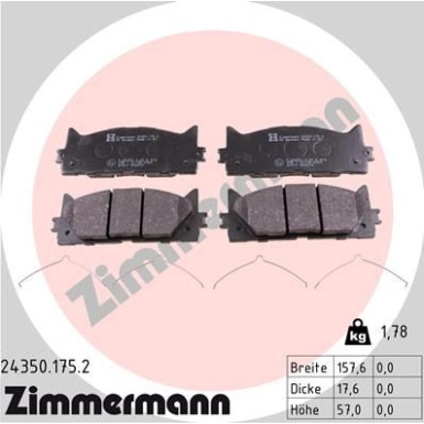 ZIMMERMANN Bremsbeläge