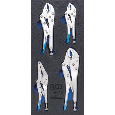 BGS Werkstattwageneinlage 1/3: Gripzangen | 4-tlg | 4040