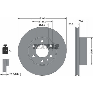 Bremsscheibe Iveco P. Daily 06-/11-/14 | 92155900