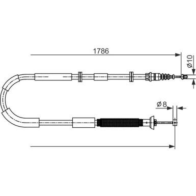 1 987 482 589 Seilzug, Feststellbremse 1 987 482 589 Seilzug, Feststellbremse