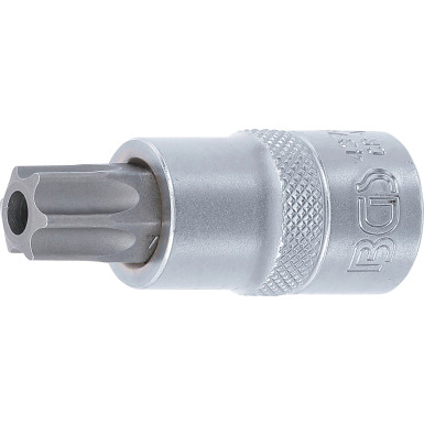 BGS Bit-Einsatz | Antrieb Innenvierkant 12,5 mm (1/2"""") | T-Profil (für Torx) mit Bohrung T60 | 4376