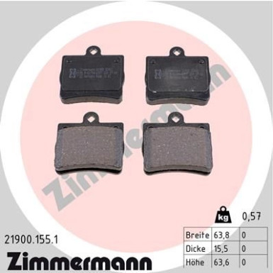 ZIMMERMANN Bremsbeläge