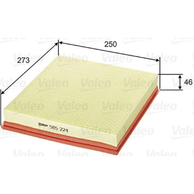 VALEO Luftfilter | 585224