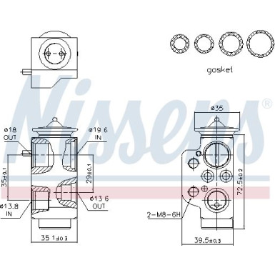 Expansionsventil hinten VW T5 03 FIRST FIT 999318