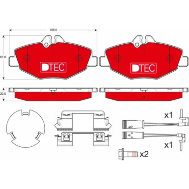 Bremsbelagsatz Db P. W211/S211 1,8-3,5 02-09 Dtec Cotec | GDB1542DTE