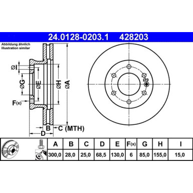 Bremsscheibe Db P.Sprinter 06 | 24.0128-0203.1