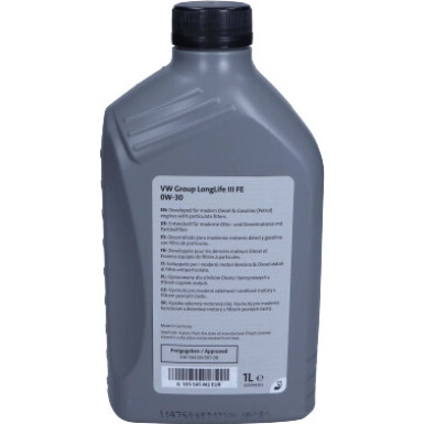 Original VAG Gruppe Motoröl Longlife III FE 0W-30 GS55545M2 1 Liter