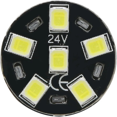 LED Glassockel R10W Ba15s 16x 2835 24V SMD Weiß