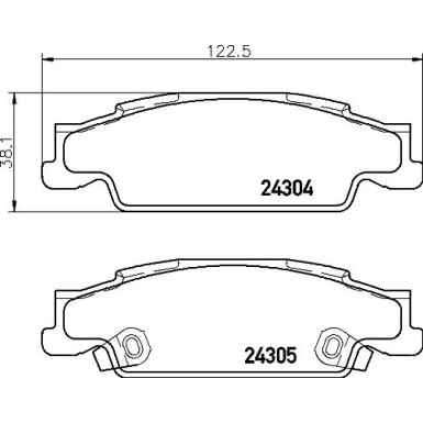 BREMBO Bremsbelagsatz, Scheibenbremse | P 09 007