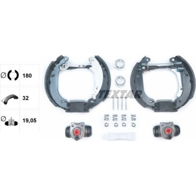 Satz Bremsbacken Peugeot T. 206 09/98- 180X32 Shoe Kit Pro 84053800 Satz Bremsbacken Peugeot T. 206 09/98- 180X32 Shoe Kit Pro 84053800