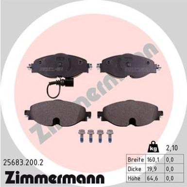 ZIMMERMANN Bremsbeläge 25683.200.2
