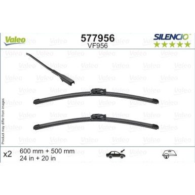 VALEO Silencio Flat Blade Set | Flachbalkenwischer | 577956