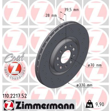 41 481 031 Sport Bremsscheibe VA Sport | ALFA 159,Brera 05 | 110.2217.52