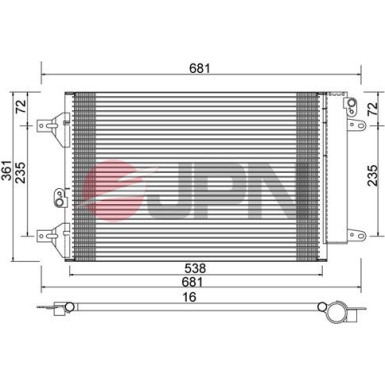 JPN Kondensator, Klimaanlage 60C9138-JPN