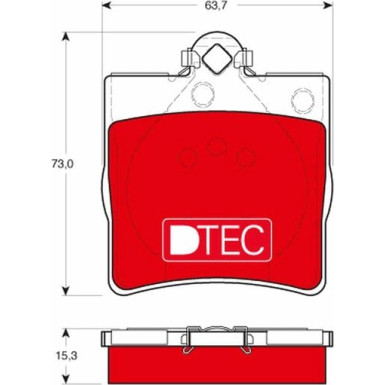 Bremsbelagsatz Db T. W202/W210/R170 96-04 Dtec Cotec | GDB1335DTE