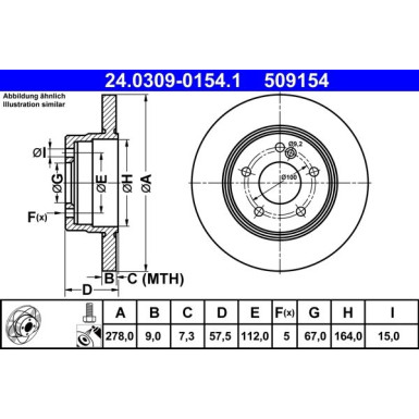 Bremsscheibe Db T. W204/S204/C204 07- Power Disc PowerDisc 24.0309-0154.1