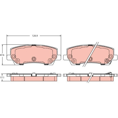 TRW Bremsbelagsatz, Scheibenbremse GDB2388