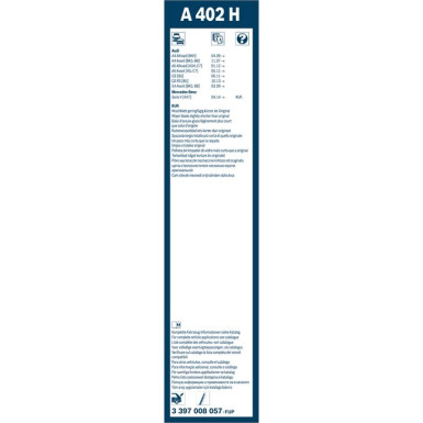 BOSCH | Heckscheibenwischer A402H | AUDI A4 | 3397008057