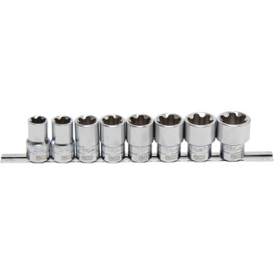 BGS Steckschlüssel-Einsatz-Satz T-Profil Plus (für Torx Plus) | Antrieb Innenvierkant 12,5 mm (1/2"""") | SW 18EP - 32EP | 8-tlg | 8806