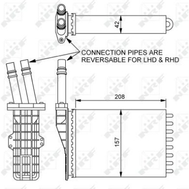 Wärmetauscher, Innenraumheizung EASY FIT 54245