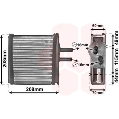VAN WEZEL Wärmetauscher, Innenraumheizung 17006150