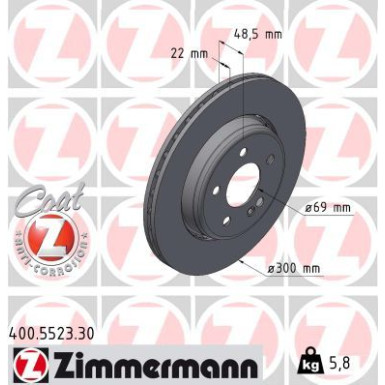 ZIMMERMANN Bremsscheibe | 400.5523.30