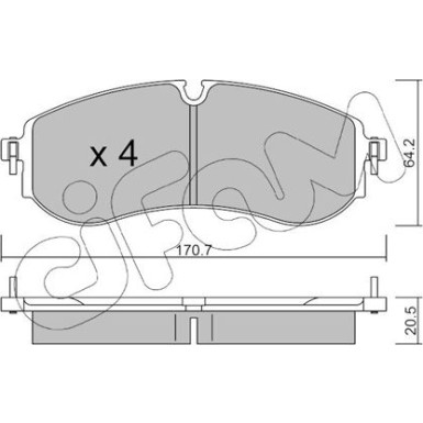 CIFAM Bremsbelagsatz, Scheibenbremse | 822-1263-0