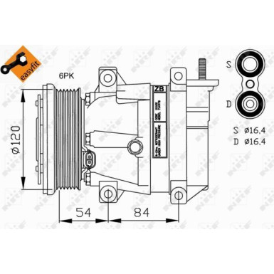 Kompressor, Klimaanlage EASY FIT 32220