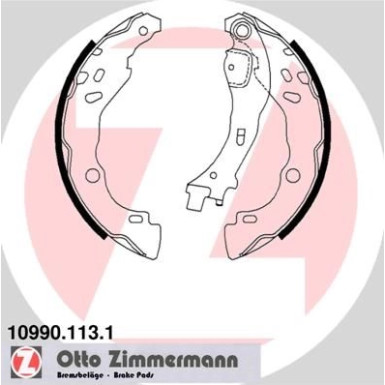 ZIMMERMANN Bremsbacken | 10990.113.1
