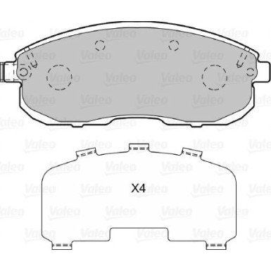 VALEO Bremsbeläge 601013