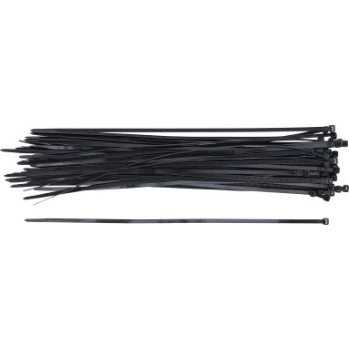 BGS Kabelbinder-Sortiment | schwarz | 4,5 x 350 mm | 50-tlg | 80877