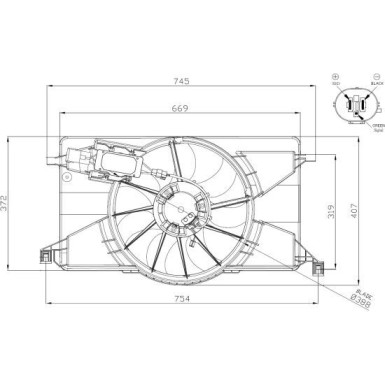 NRF Lüfter, Motorkühlung 47959
