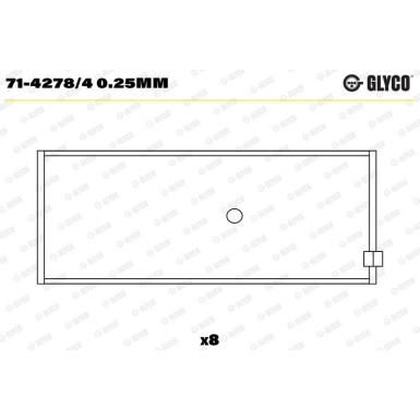 GLYCO Pleuellager 71-4278/4 0.25mm